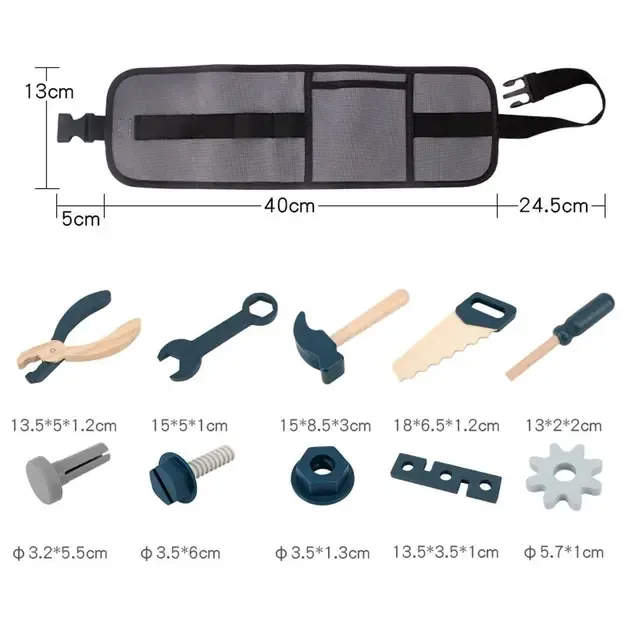 Medinis meistro įrankių rinkinys su diržu 3