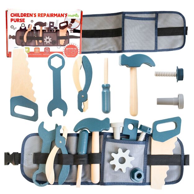 Medinis meistro įrankių rinkinys su diržu