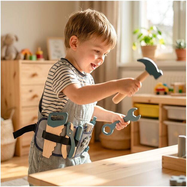 Medinis meistro įrankių rinkinys su diržu 4