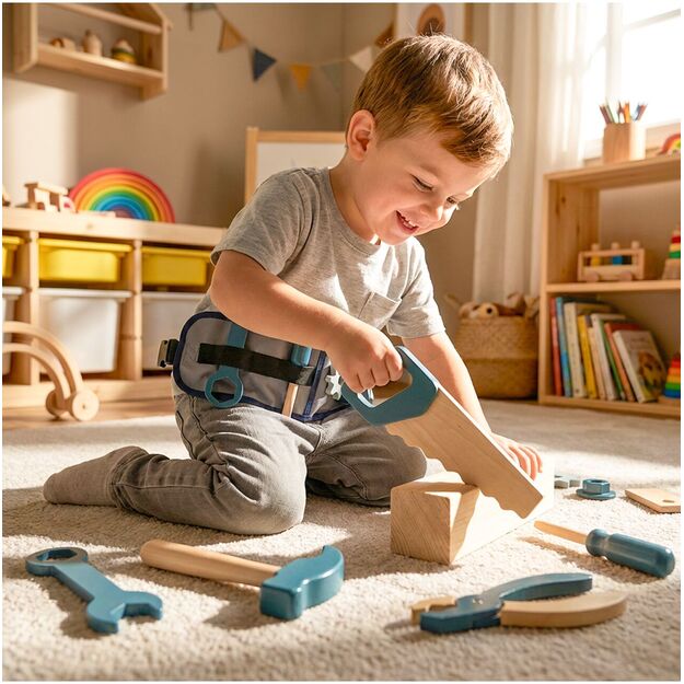 Medinis meistro įrankių rinkinys su diržu 3