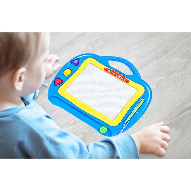 Magnetinė piešimo lenta vaikams spalvingomis raidėmis ir trimis antspaudais 1