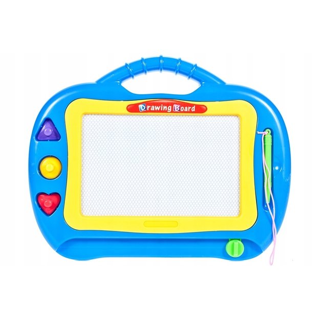 Magnetinė piešimo lenta vaikams spalvingomis raidėmis ir trimis antspaudais