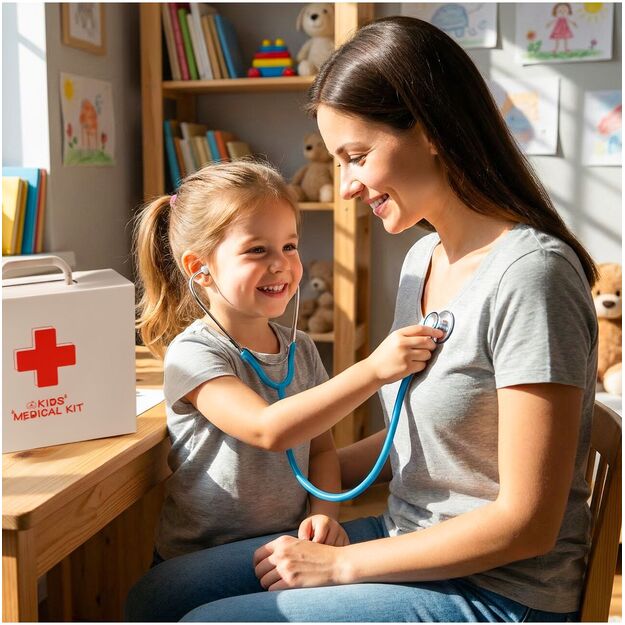 Medinis gydytojo rinkinys Pirmosios pagalbos vaistinėlė 8