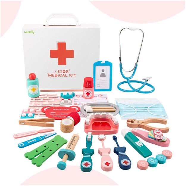 Medinis gydytojo rinkinys Pirmosios pagalbos vaistinėlė 12