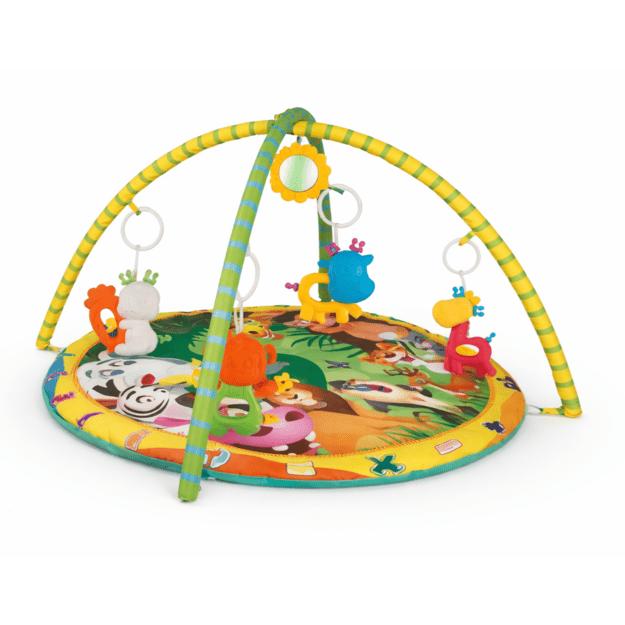 Lavinamasis kūdikio žaidimų kilimėlis su lankais ir žaislais 3