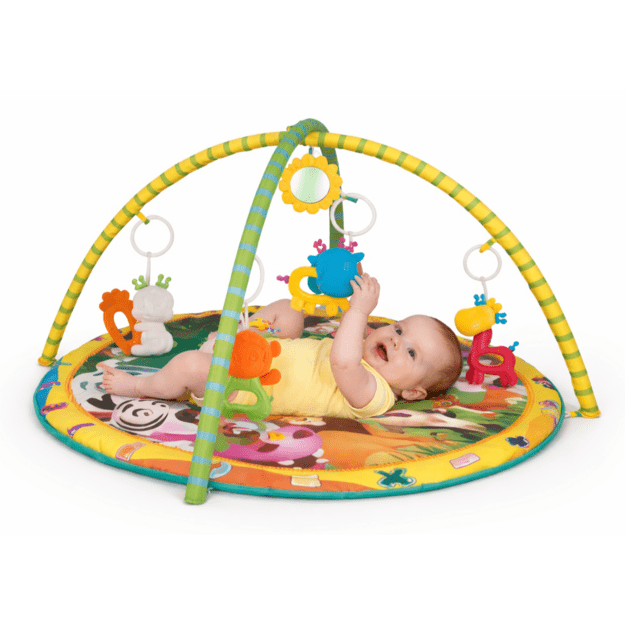 Lavinamasis kūdikio žaidimų kilimėlis su lankais ir žaislais
