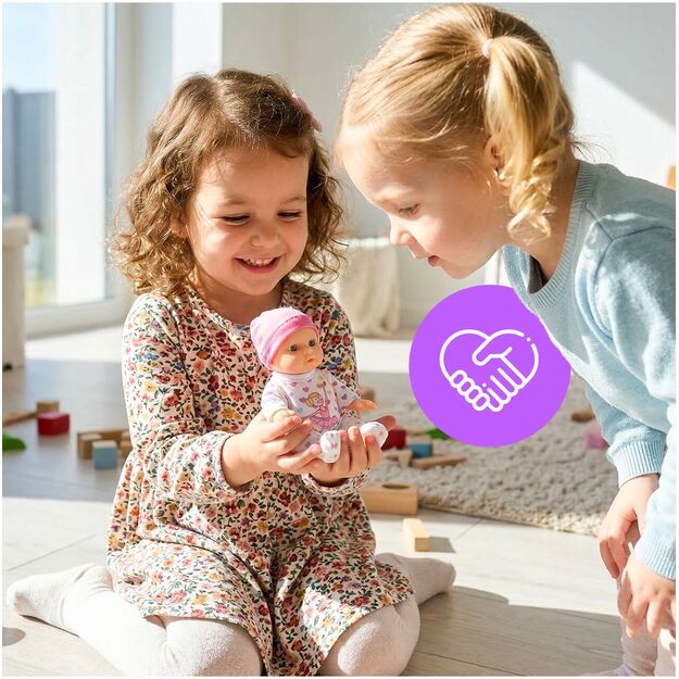 Maža, miela lėlytė švelniems apkabinimams, 17 cm 2