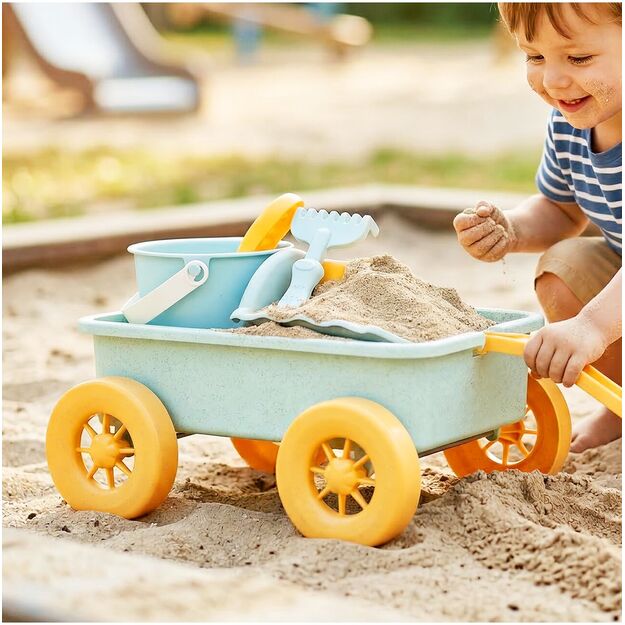 Vaikiškas karutis su smėlio žaislais ir savivarčiu 4
