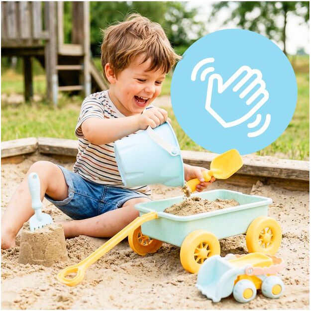 Vaikiškas karutis su smėlio žaislais ir savivarčiu 5