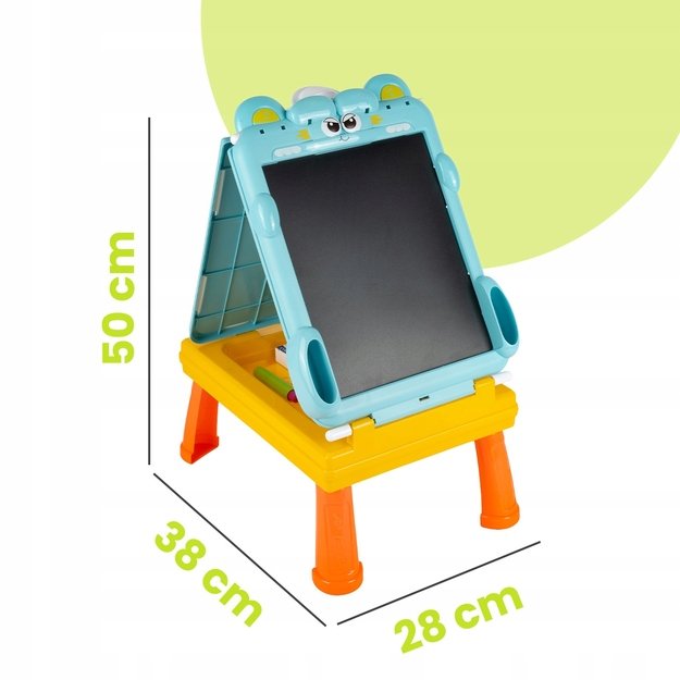 Dvipusė piešimo lenta su staliuku ir priedais 2