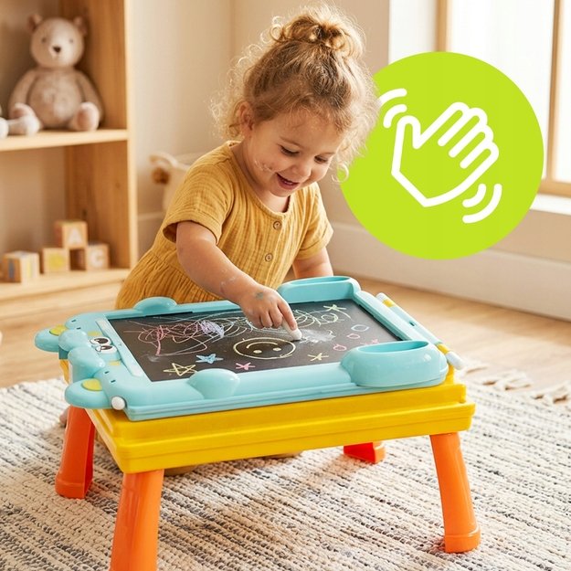 Dvipusė piešimo lenta su staliuku ir priedais 4