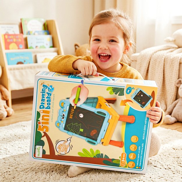 Dvipusė piešimo lenta su staliuku ir priedais 10