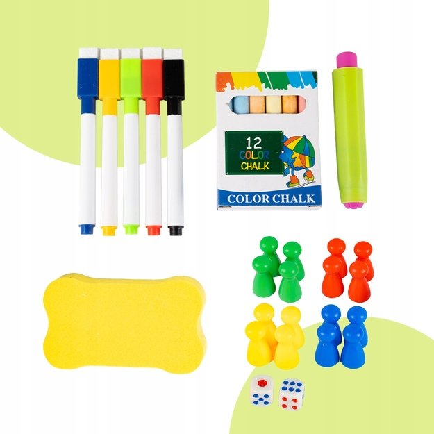 Dvipusė piešimo lenta su staliuku ir priedais 9