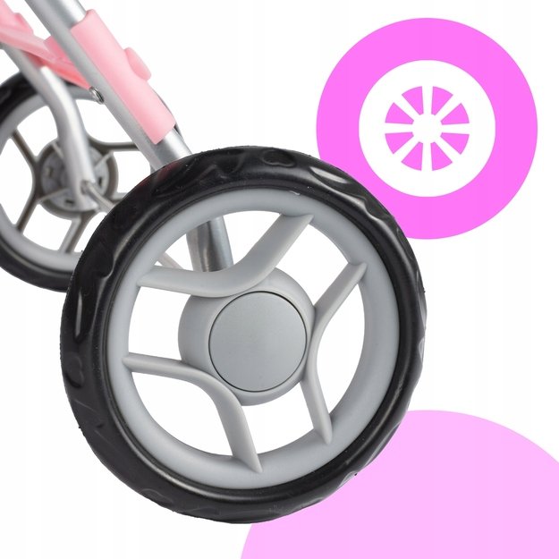 Sulankstomas vežimėlis lėlei Mažoji princesė, pilkas 5