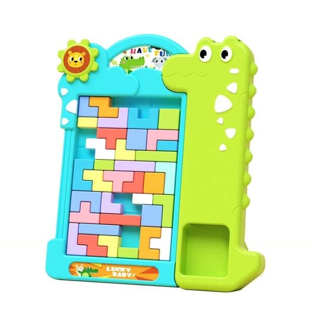 Blokelių dėlionė Tetris Krokodilas