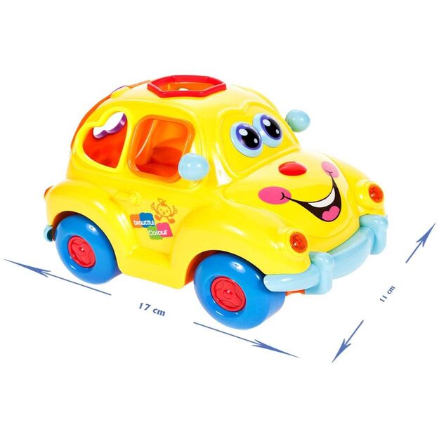 Žaislinis automobilis rūšiuoklis su garsu ir šviesa