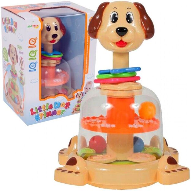 Lavinamasis žaislas kūdikiams Besisukantis šuniukas