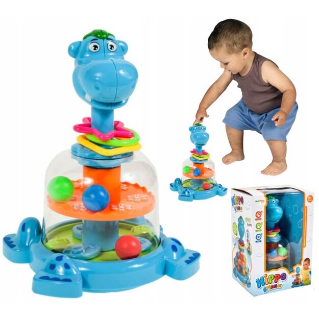 Lavinamasis žaislas kūdikiams karuselė su kamuoliais HIPCIA