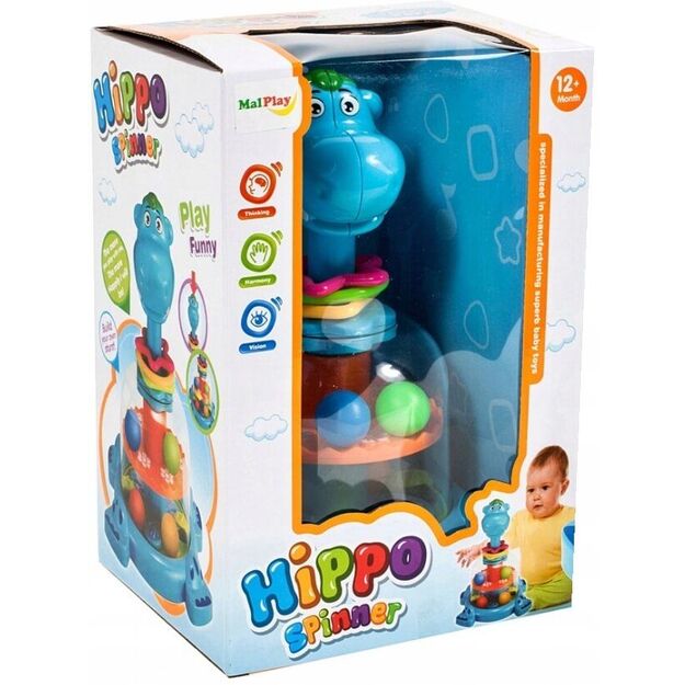 Lavinamasis žaislas kūdikiams karuselė su kamuoliais HIPCIA