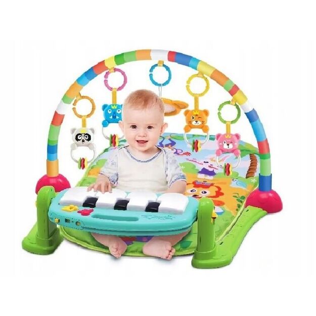 Lavinamasis, muzikinis kilimėlis kūdikiams su šviesos ir garso pianinu
