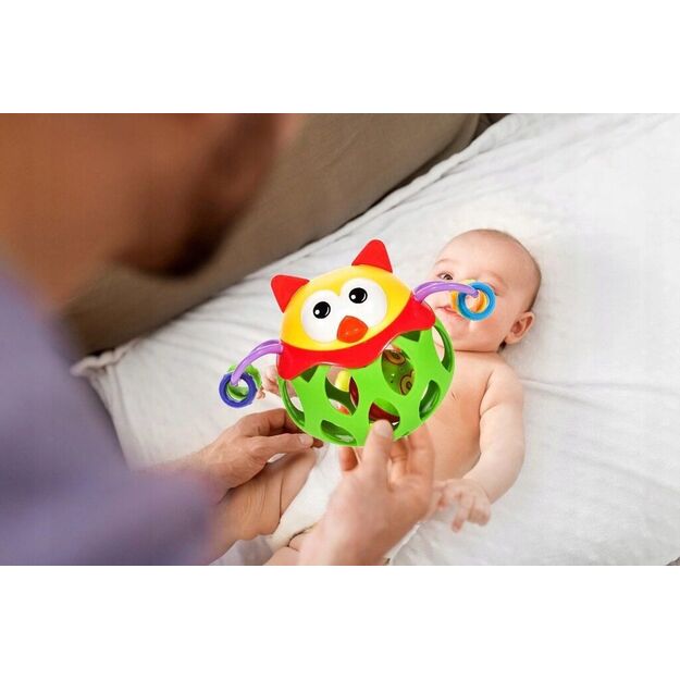 Minkštas barškutis kramtukas kūdikiams  Pelėda
