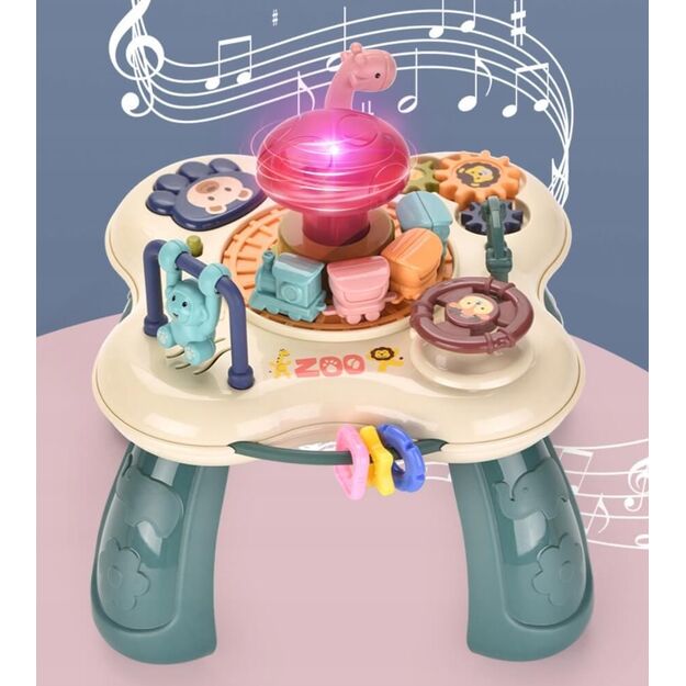 Mini interaktyvus lavinamasis muzikos stalas kūdikiams