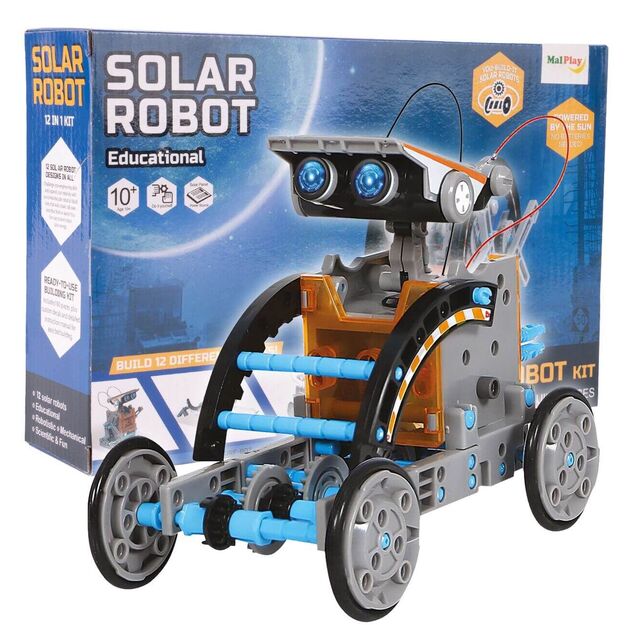 Robotas konstruktorius su saulės baterija, 12in 1