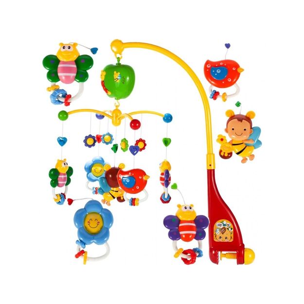 Muzikinė karuselė kūdikiams su laikmačiu Bitutės ir drugeliai