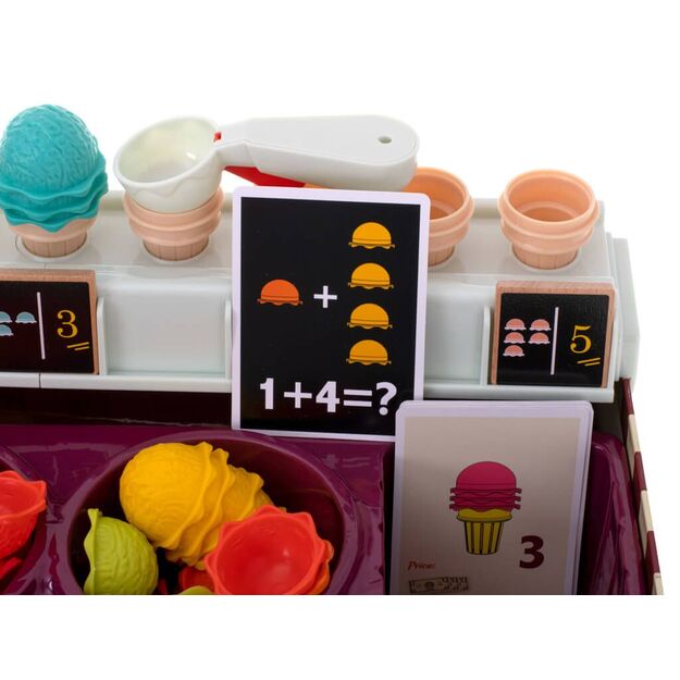 Žaislinis ledainės - parduotuvės rinkinys skirtas mokytis skaičiuoti