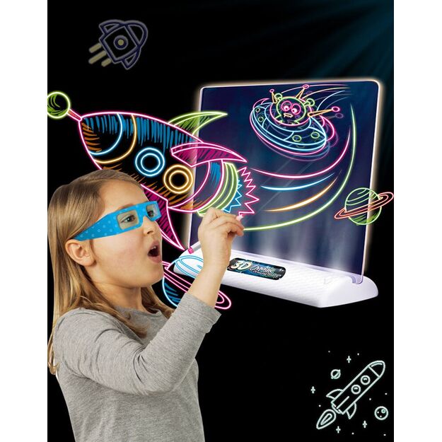 3D piešimo lentelė su LED apšvietimu 7,5 colio