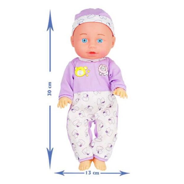 Lėlė kūdikis su priedais EMILKA, 30 cm
