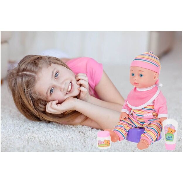 Lėlė kūdikis su priedais EMILKA, 30 cm