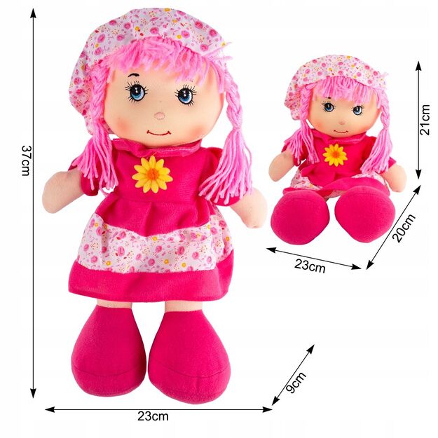 Minkštas žaislas Skudurinė lėlė Anitka, 37 cm