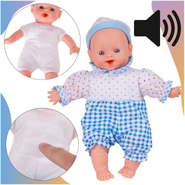 Lėlė kūdikis su čiulptuku, 26 cm, modelis parenkamas atsitiktiniu būdu