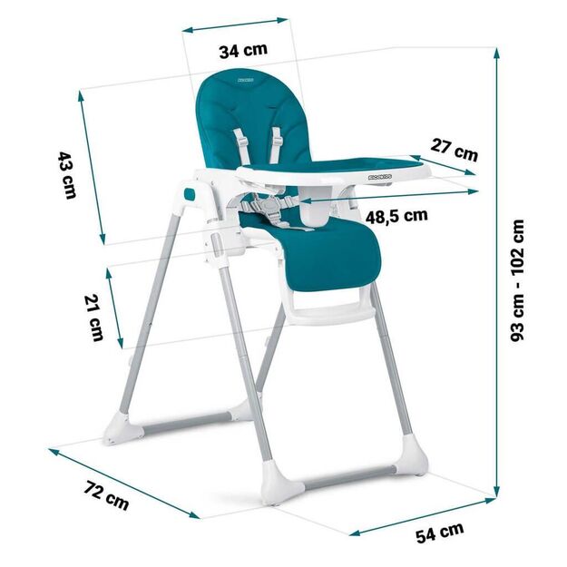 Ricokids Tulo maitinimo kėdutė, 102 x 54 x 72 cm