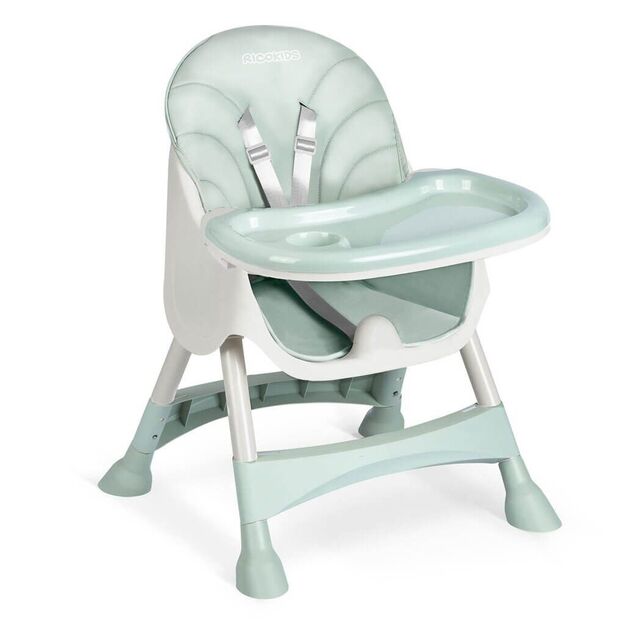 Milo maitinimo kėdutė su stalu ir seilinuku, žalia