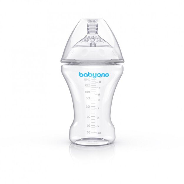 BabyOno dieglių nesukeliantis buteliukas NATURAL NURSING, 260 ml