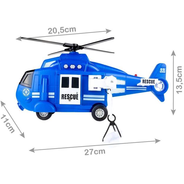 Interaktyvus žaislinis policijos sraigtasparnis su šviesomis ir garsu