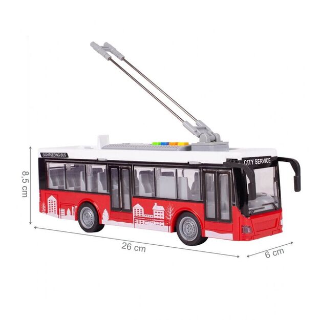 Žaislinis autobusas su šviesa, garsu ir atsidarančiomis durimis (pažeista pakuotė)
