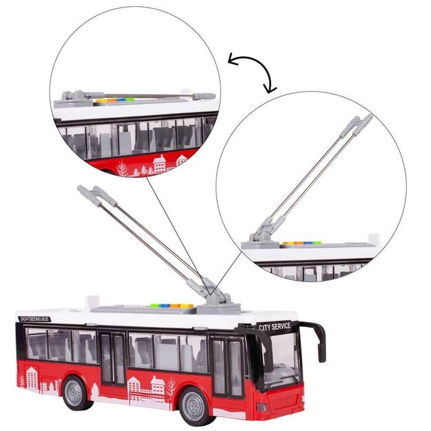 Žaislinis autobusas su šviesa, garsu ir atsidarančiomis durimis