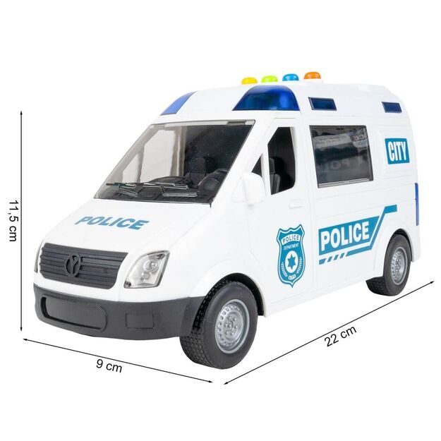 Interaktyvus žaislinis policijos automobilis su garsu ir šviesomis