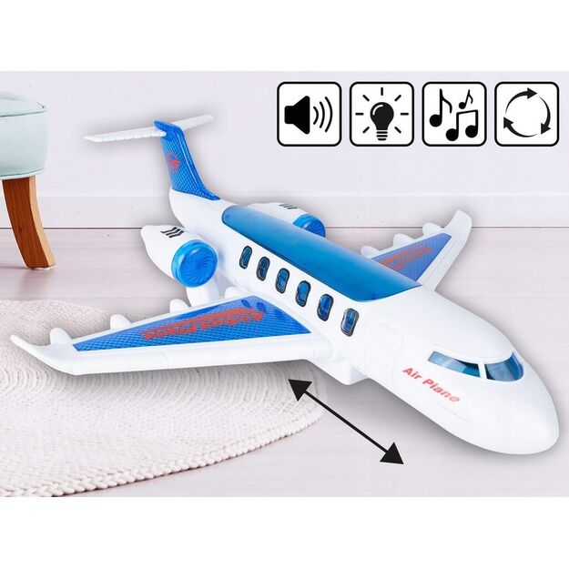 Žaislinis keleivinis lėktuvas su šviesa ir garsu
