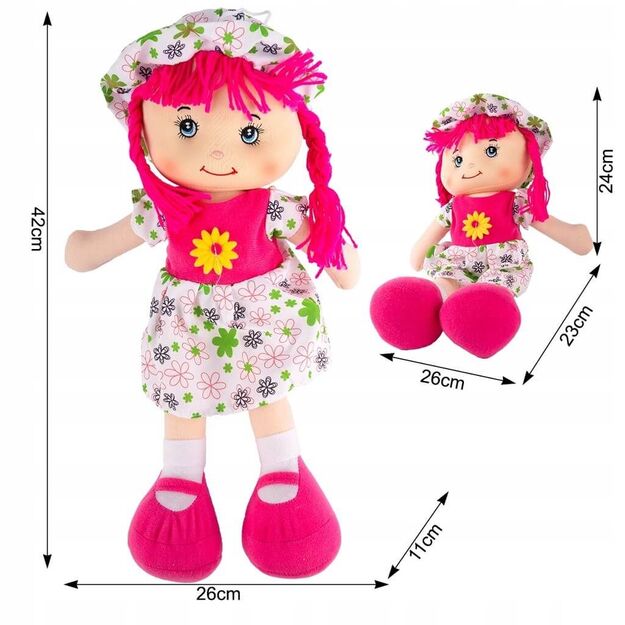 Minkštas žaislas Skudurinė lėlė Peppi, 42 cm