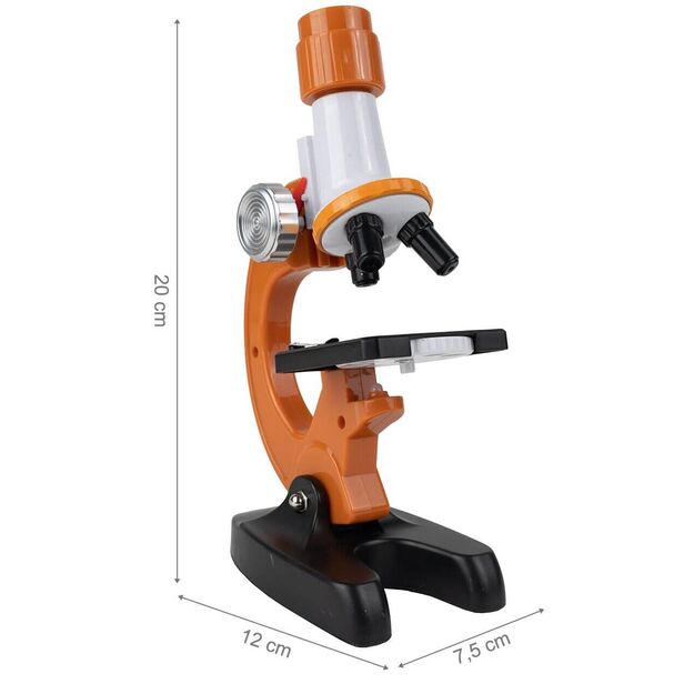 Žaislinis mikroskopas jaunajam mokslininkui su priedais