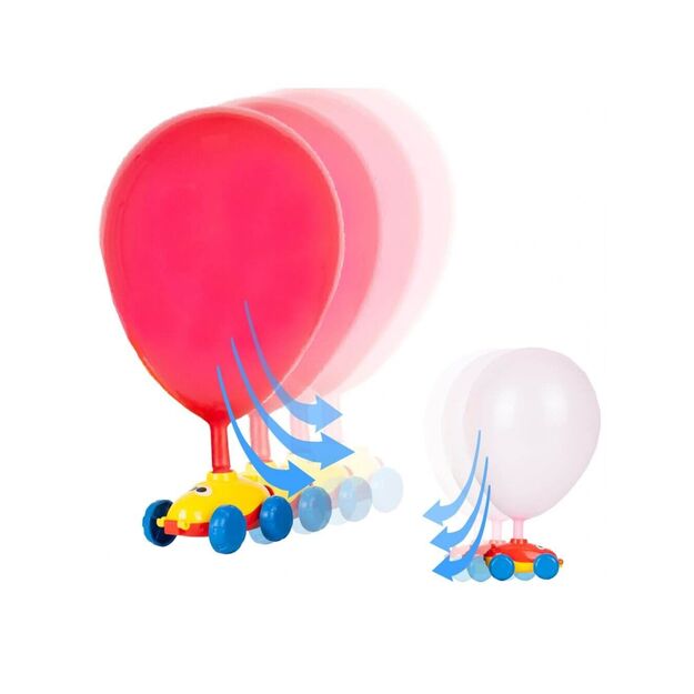 Balionų paleidimo įrenginys su 2 automobiliais ir krabu + 12 balionų