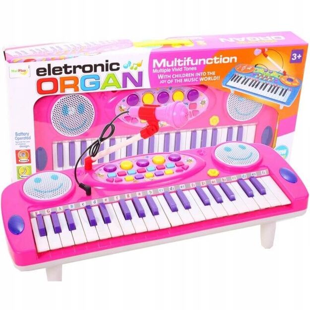 Vaikiškas pianinas su mikrofonu, 37 klavišais ir įrašymu