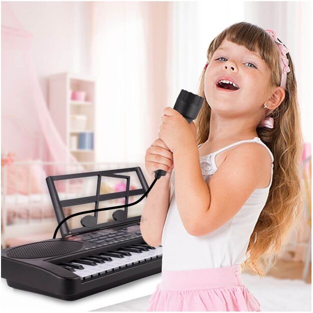 Vaikiškas pianinas su mikrofonu, 61 klavišas