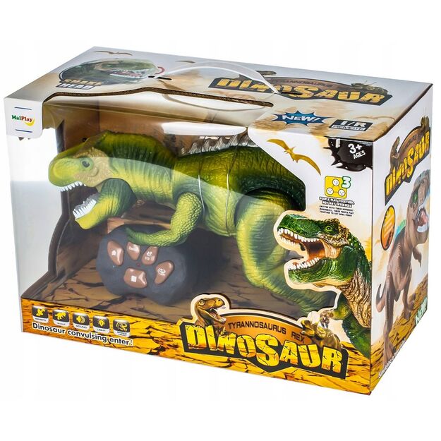 Žaislinis vaikščiojantis dinozauras valdomas nuotoliniu būdu, žalias
