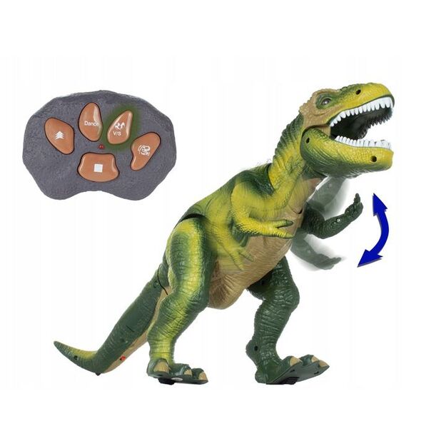 Žaislinis vaikščiojantis dinozauras valdomas nuotoliniu būdu, žalias