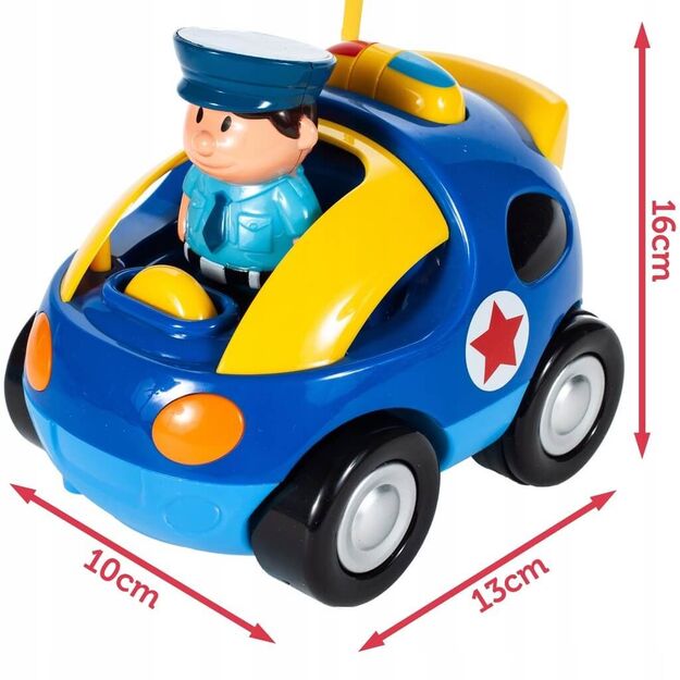 Žaislinis policijos automobilis valdomas nuotoliniu būdu, RC